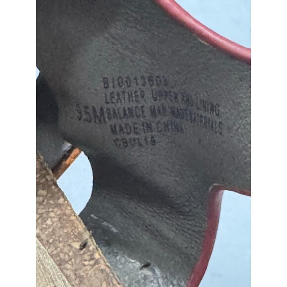 Bionica Orange Tan Leather Cork Wedge Sandals Shoes Sorena BI0013603 Size 9.5 - Picture 6 of 9